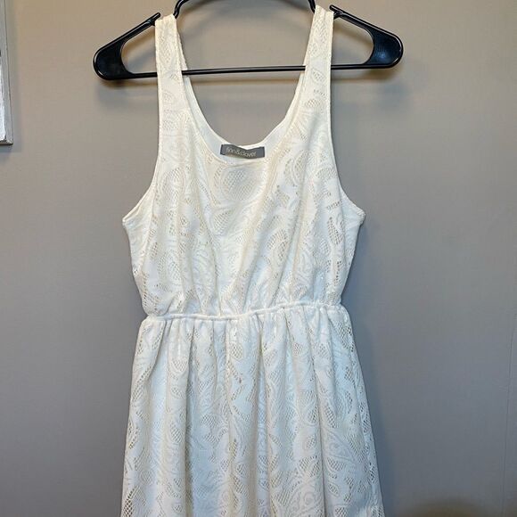 Finn & Clover Cream Lace Mini Dress - Picture 1 of 6
